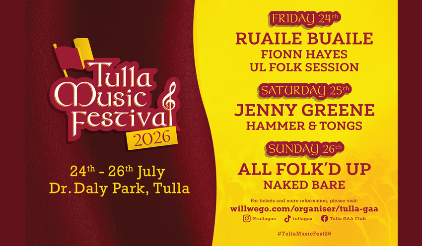 Tulla Music Festival 2026 – Sunday July 26th