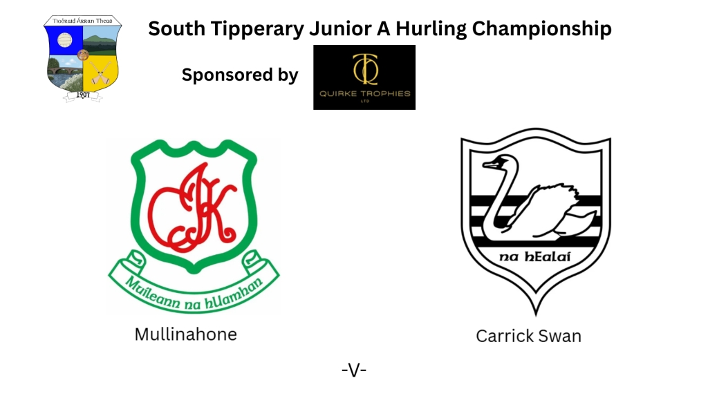 Quirke Trophies South Tipperary Junior A Hurling Championship: Mullinahone -V- Carrick Swan