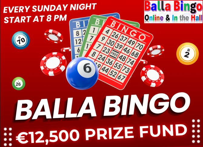 Balla Bingo Sunday September 20th