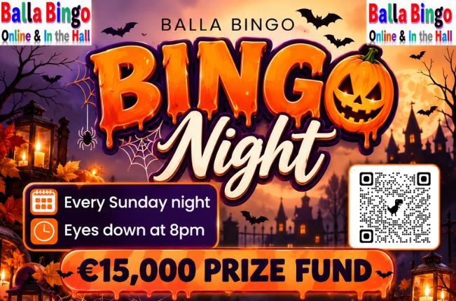 Balla Bingo Sunday November 1st