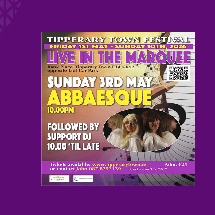 Sunday Night Live: Abbaesque & DJ  Sunday 3rd May 2026