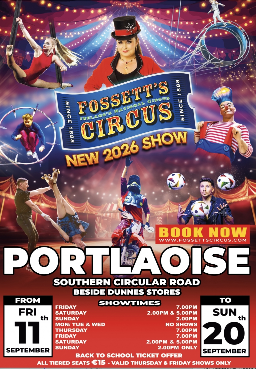 Portlaoise Friday 11th September 7pm