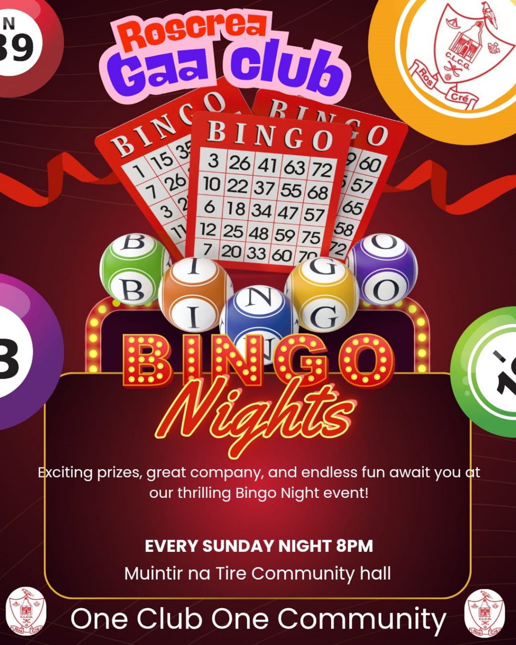 Roscrea Gaa / Muintir na Tire Bingo night